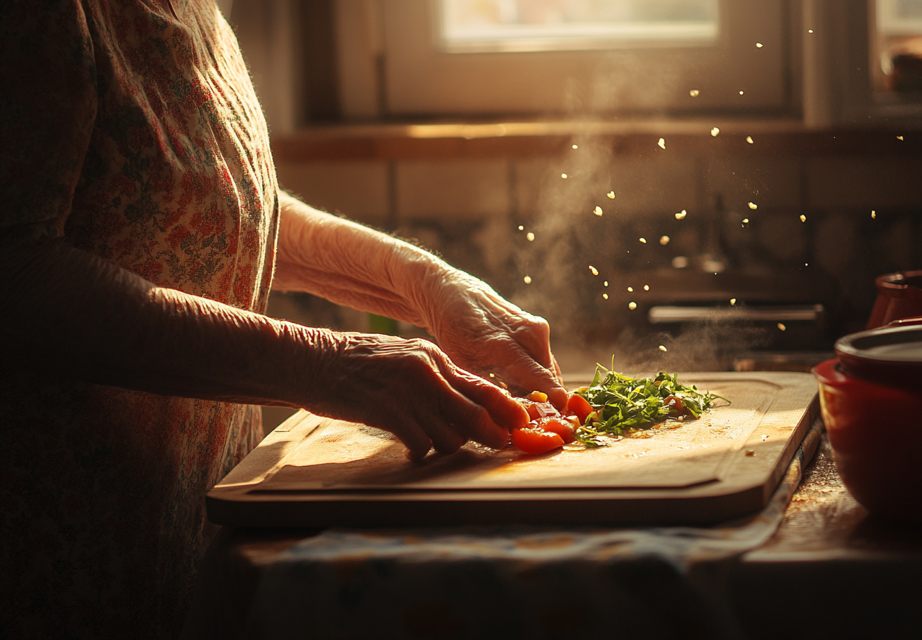 Людина готує здорову їжу